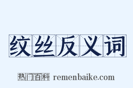 纹丝反义词是什么意思的图片